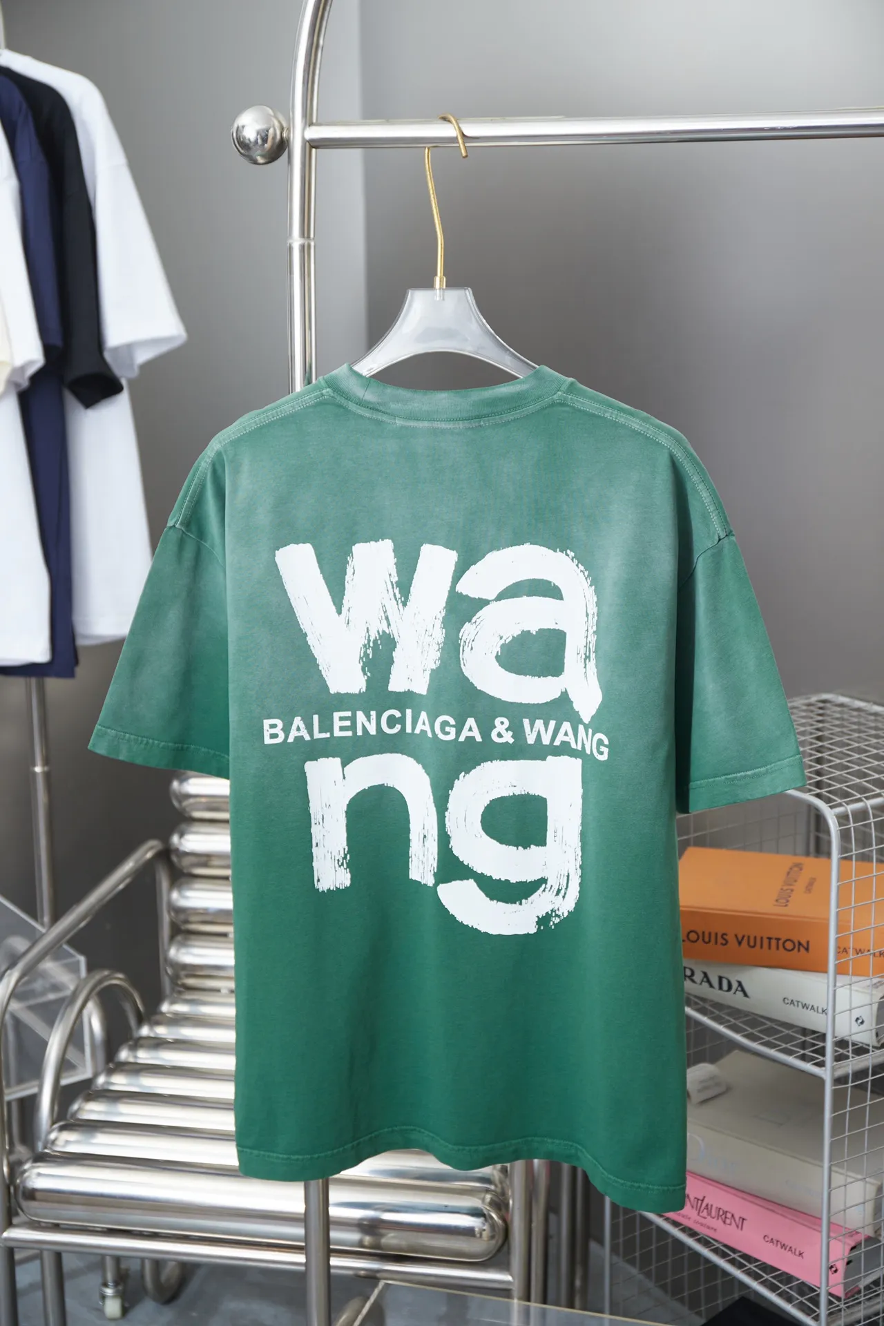 Alexarderwang 25SS New Arrival 100% 32 1X 1 ：Black/White/Blue/Green Size：S/M/L/XL